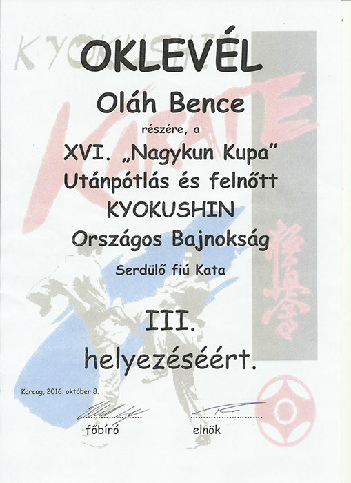 oklevél